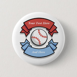 Custom Personalised Baseball Buttons