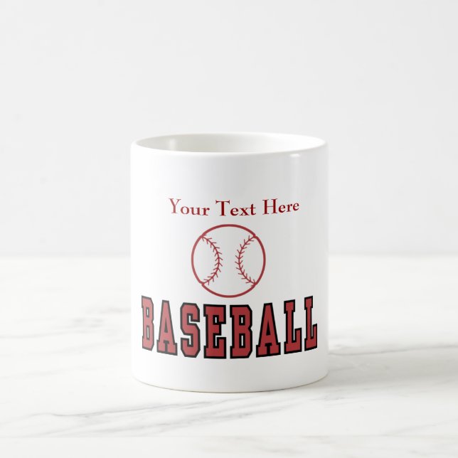 Custom Personalised Baseball Mugs (Center)