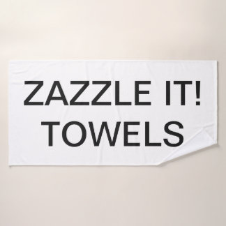 Custom Personalised Bath Towel Blank Template