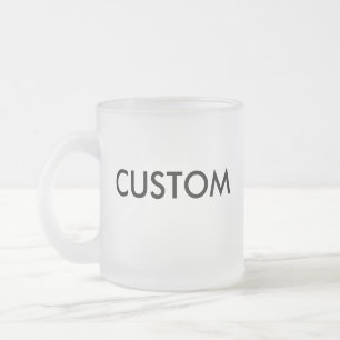 Custom Personalised Beer Glass Blank Template Frosted Glass Coffee Mug