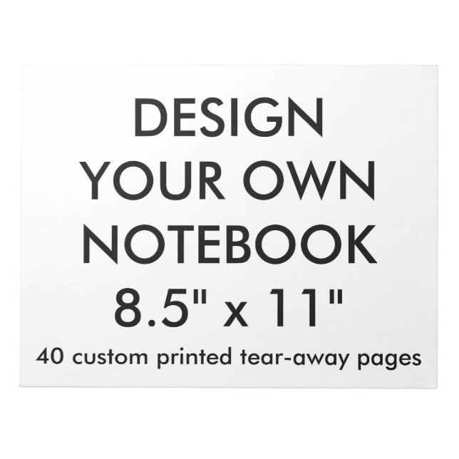 Custom Personalised Big 40 Tear-Away Page Notepad (Front)