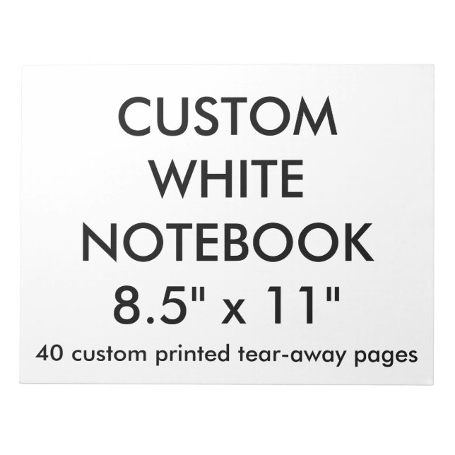 Custom Personalised Big 40 Tear-Away Page Notepad (Front)