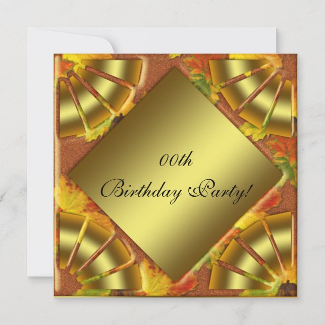 Custom Personalised Birthday Party Invitations (Front)