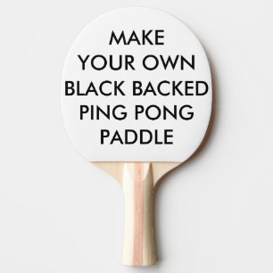 Custom Personalised Black Backed Ping Pong Paddle