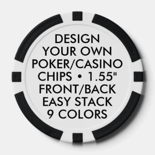 Custom Personalised BLACK CASINO / POKER CHIPS