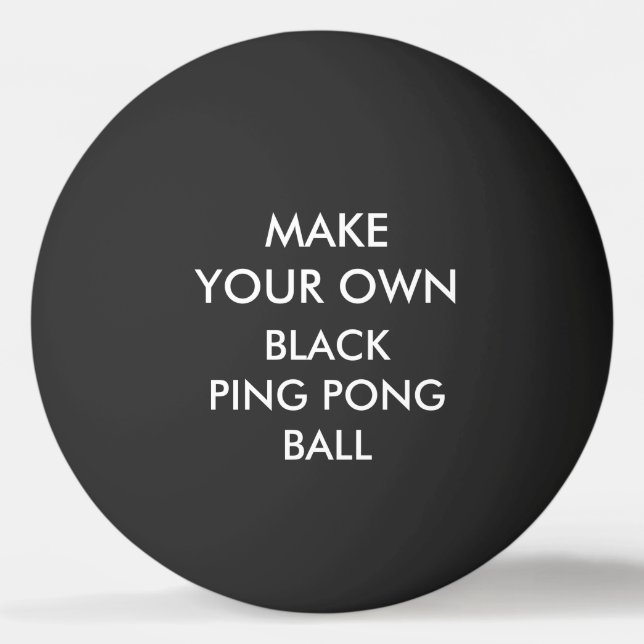 Custom Personalised BLACK Ping Pong Ball (Front)