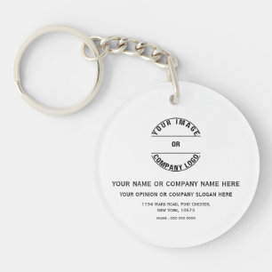 Custom Personalised Blank Template Key Ring