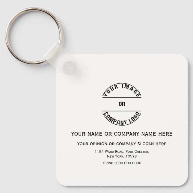 Custom Personalised Blank Template Key Ring (Front)