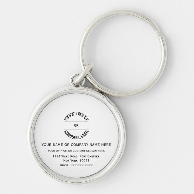 Custom Personalised Blank Template  Key Ring (Front)