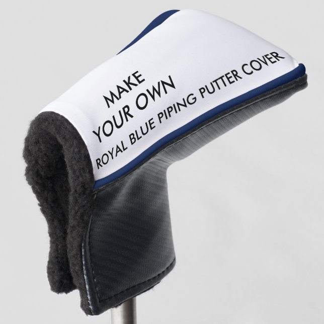 Custom Personalised Blue Putter Golf Club Cover (3/4 Front)