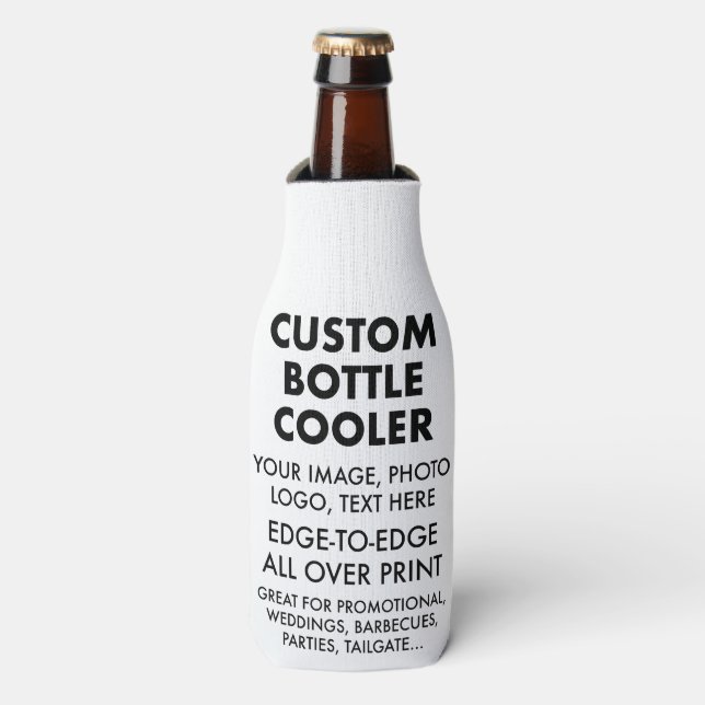 Custom Personalised Bottle Cooler Sleeve Blank (Bottle Front)