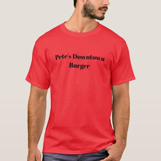 Custom Personalised Burger Restaurant Diner Name  T-Shirt (Front)