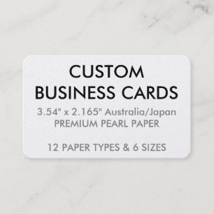 Custom Personalised Business Cards Blank Template