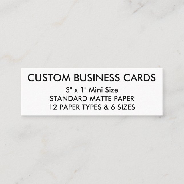 Custom Personalised Business Cards Blank Template (Front)