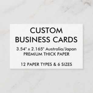 Custom Personalised Business Cards Blank Template