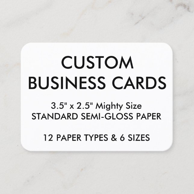 Custom Personalised Business Cards Blank Template (Front)