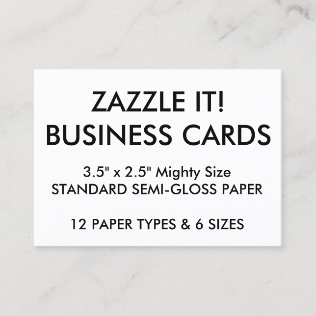 Custom Personalised Business Cards Blank Template (Front)