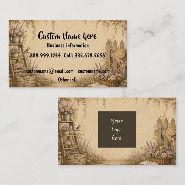 Custom Personalised Business Logo or QR Code Card (Front/Back)