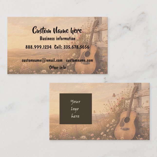 Custom Personalised Business Logo or QR Code Card (Front/Back)