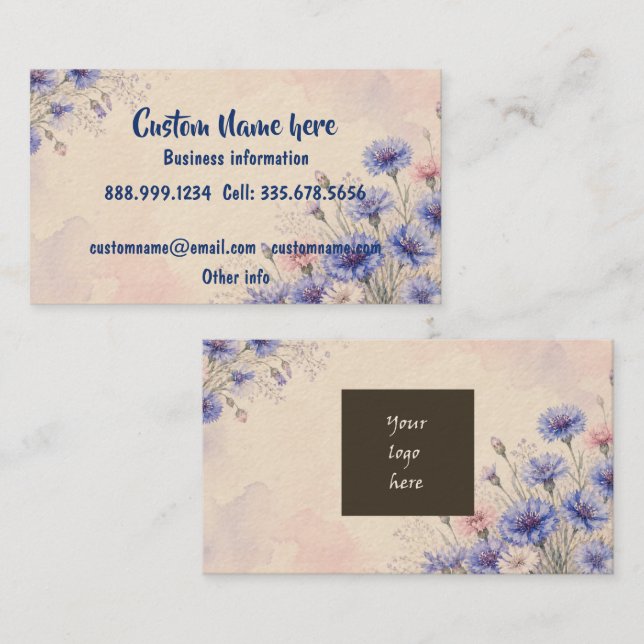 Custom Personalised Business Logo or QR Code Card (Front/Back)