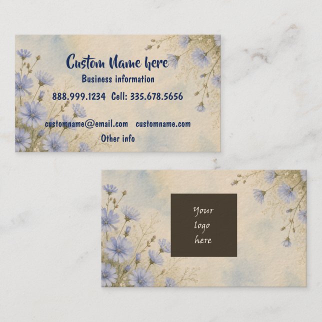 Custom Personalised Business Logo or QR Code Card (Front/Back)