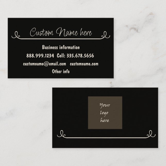 Custom Personalised Business with Your Logo Card (Front/Back)