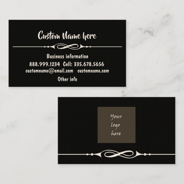 Custom Personalised Business with Your Logo Card (Front/Back)
