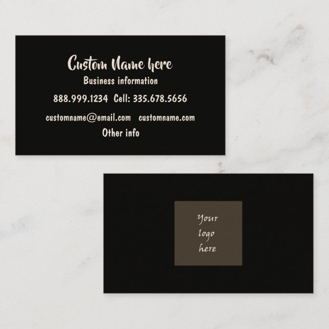 Custom Personalised Business with Your Logo Card (Front/Back)