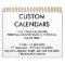 Custom Personalised Calendar Blank Template