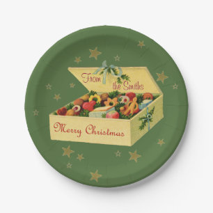 Custom Personalised Christmas Cookies Paper Plate