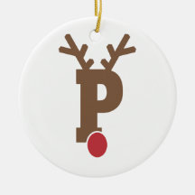 Custom Personalised Christmas Ornament Letter "P"