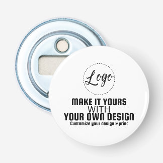 Custom Personalised Circle Button Template Bottle Opener