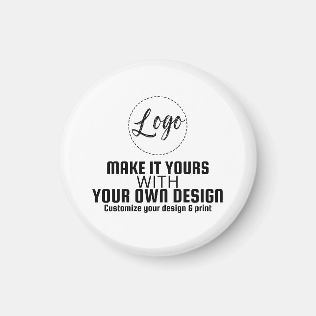 Custom Personalised Circle Magnet Blank Template (Front)