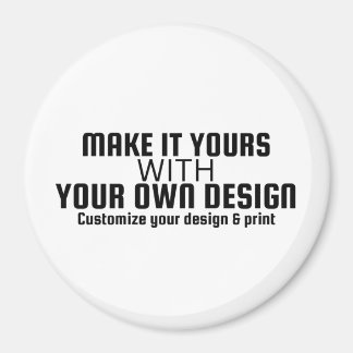 Custom Personalised Circle Magnet Blank Template