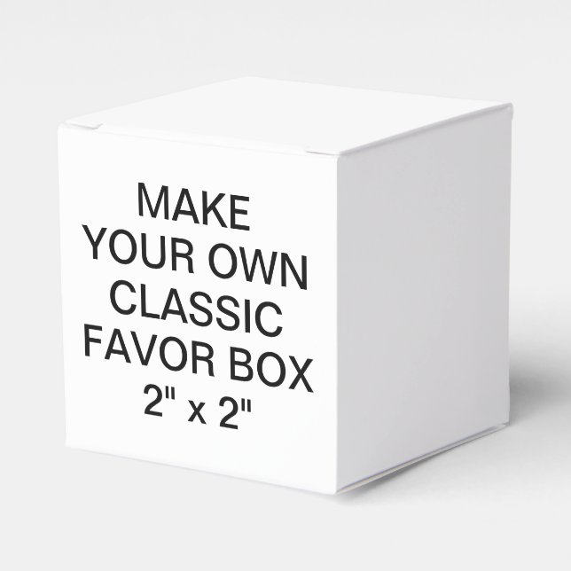 Custom Personalised Classic 2" Square Favour Box (Front Side)