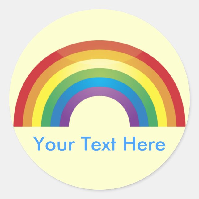 Custom Personalised Classic  Rainbow Stickers (Front)