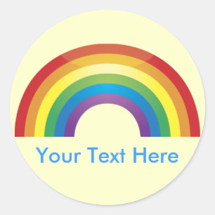Custom Personalised Classic Rainbow Stickers