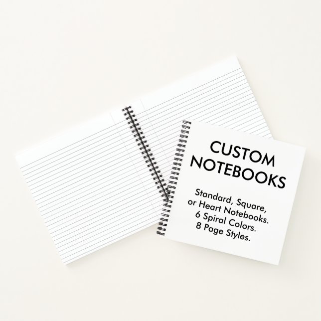 Custom Personalised College Ruled Square Notebook (Inside)