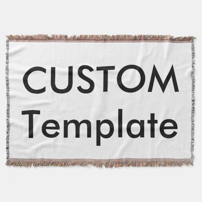 Custom Personalised Cotton Throw Blanket 54" x 38" (Front)