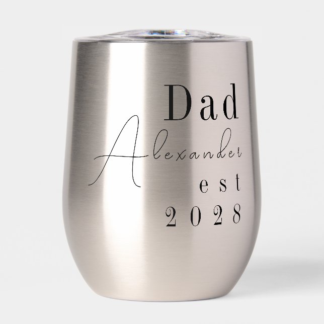 Custom Personalised Dad Minimal Black Typography (Front)