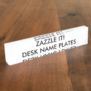 Custom Personalised Desk Name Plate Blank Template
