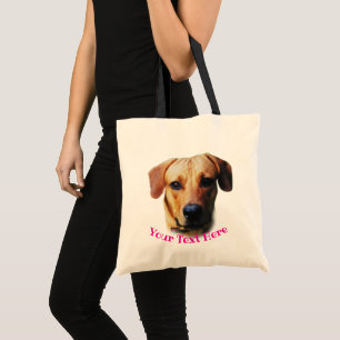 Custom Personalised Dog Face Tote Bag