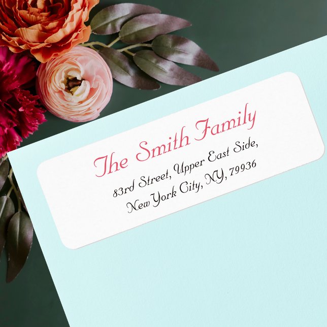 Custom Personalised Elegant Modern Return Address (Custom Personalized Elegant Modern Return Address Label)