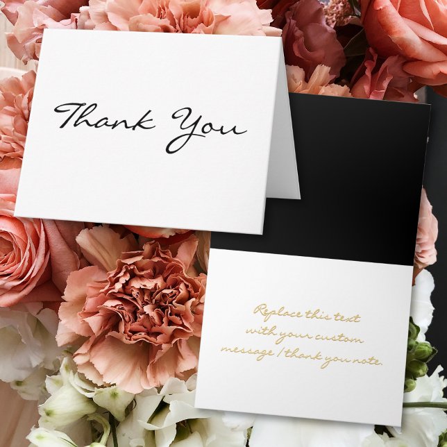 Custom Personalised Elegant Thank You Note Card (Custom Custom Elegant Thank You Note Card)