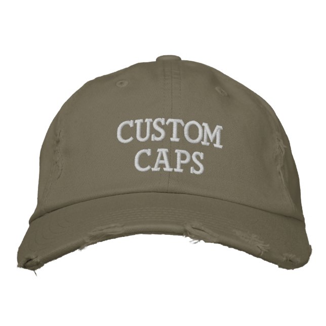 Custom Personalised Embroidered Baseball Cap Blank (Front)