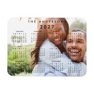 Custom Personalised Family Photo 2023 Calendar Magnet