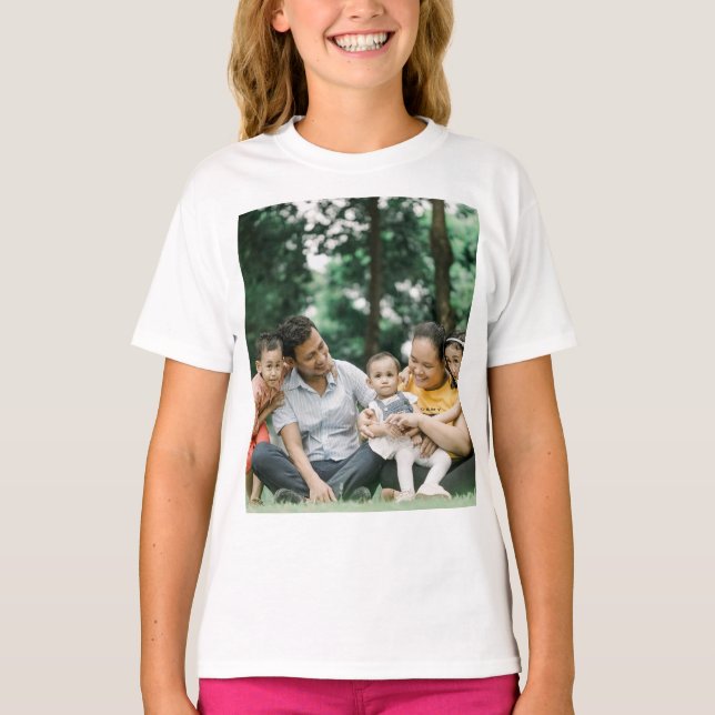 Custom Personalised Family Photo T-Shirt (Front)