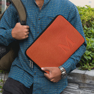 Custom Personalised Faux Basketball Leather Skin Laptop Sleeve