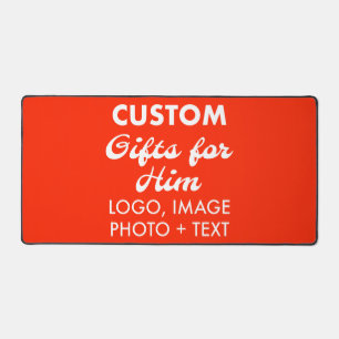 Custom Personalised Ferrari Red Desk Mat
