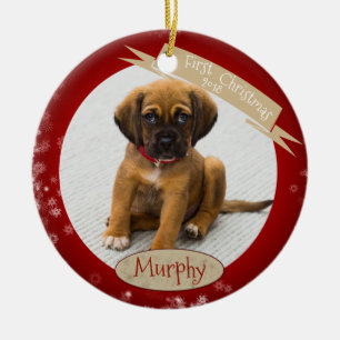 Custom Personalised First Christmas Dated Ornament